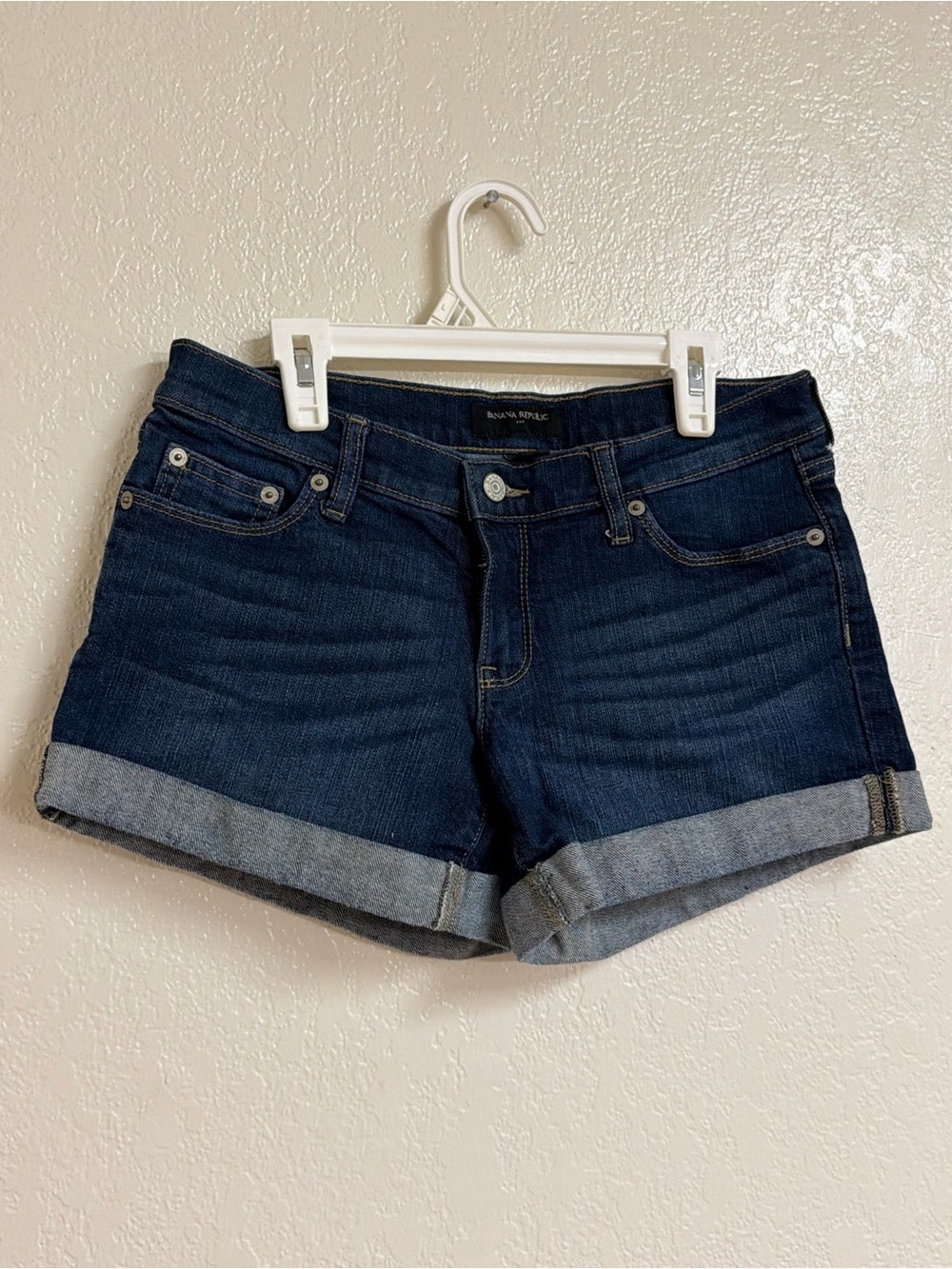 Banana Republic Indigo Roll-Cuff Denim Shorts